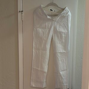 J. Crew Essential Wide Leg Pants in White